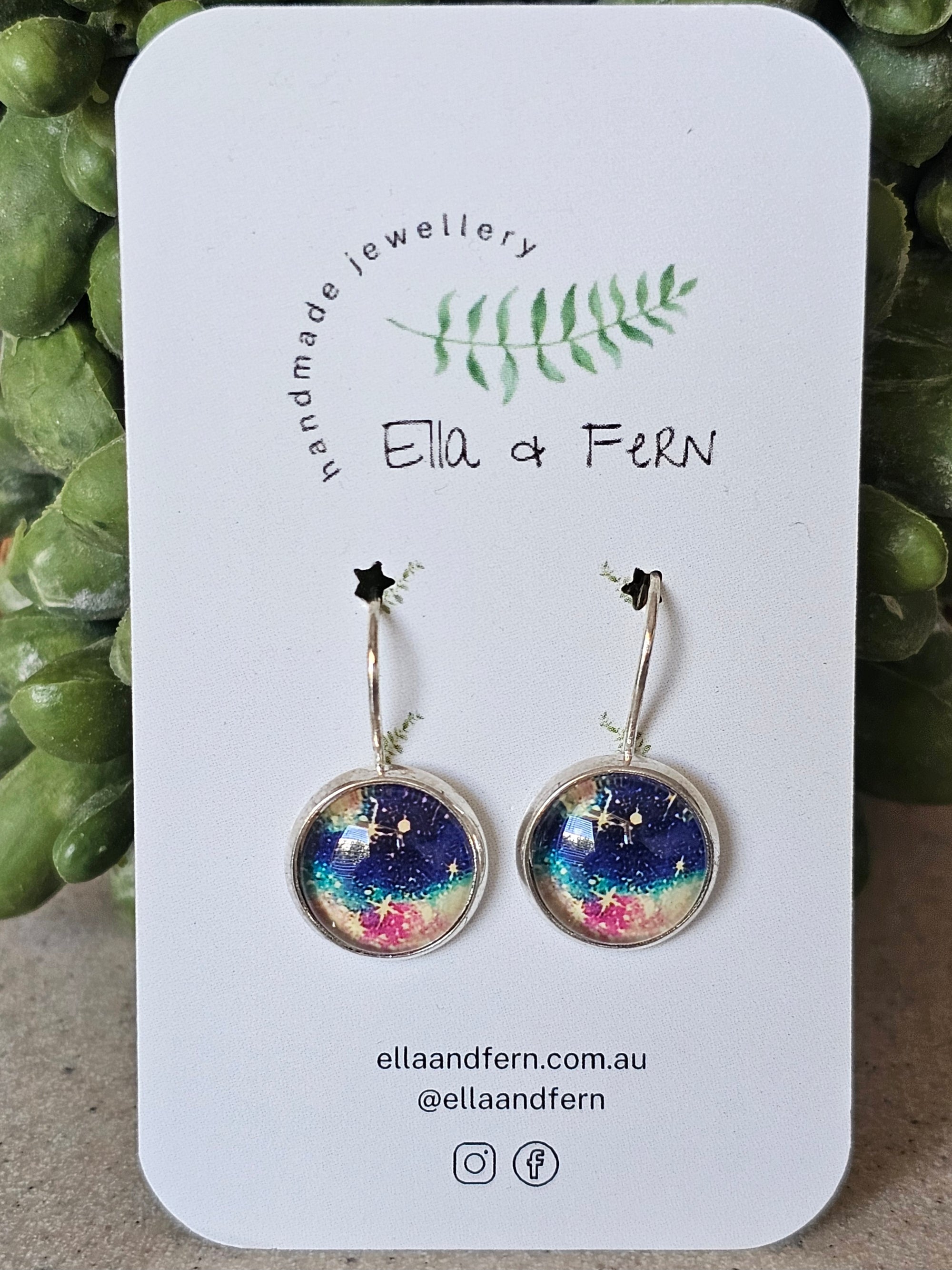 Outer Space Leverback Earrings