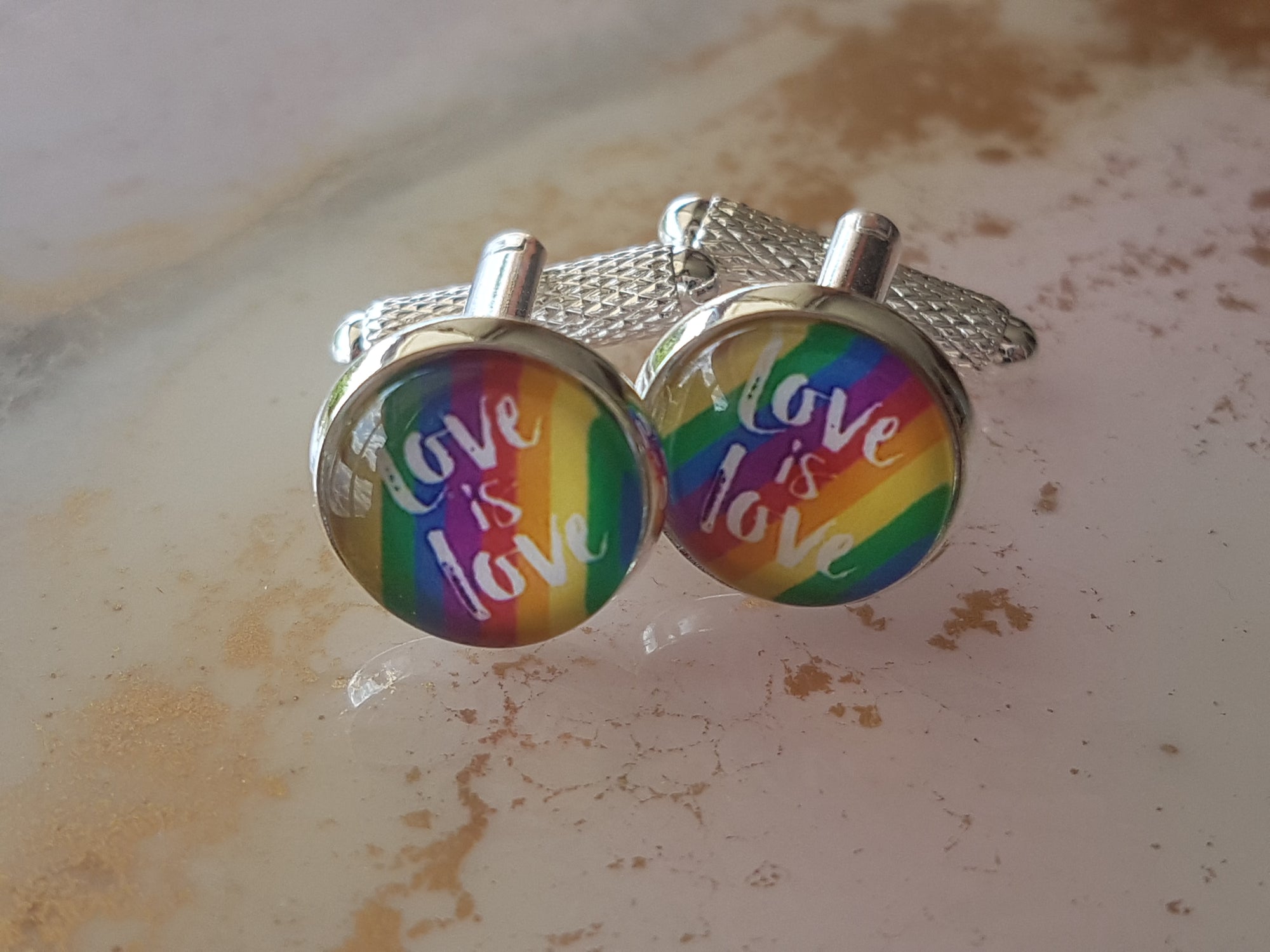 Cufflinks - Love Is Love - Marriage Equality Campaign | Ella & Fern