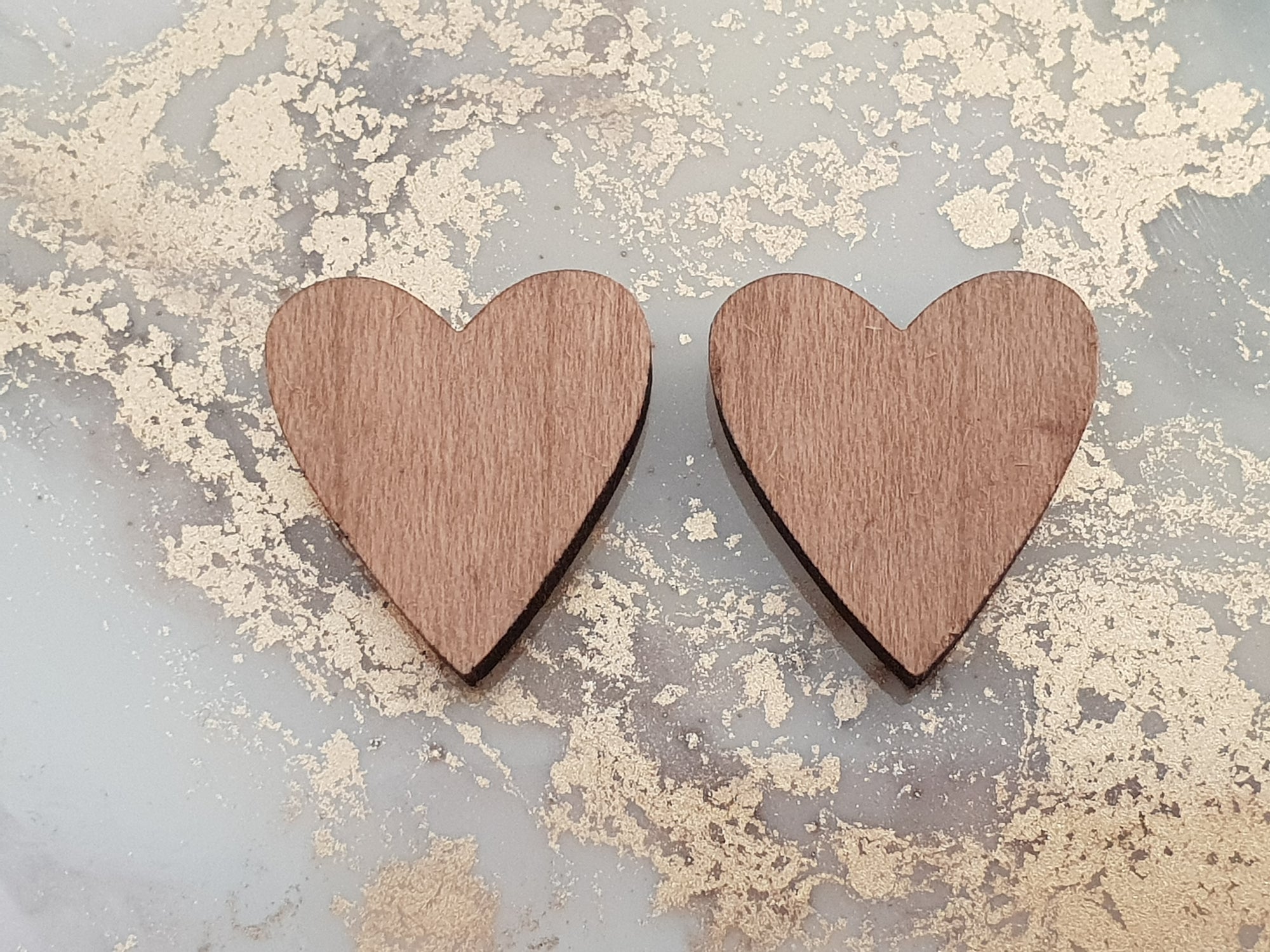 Wooden Studs - Hearts | Ella & Fern