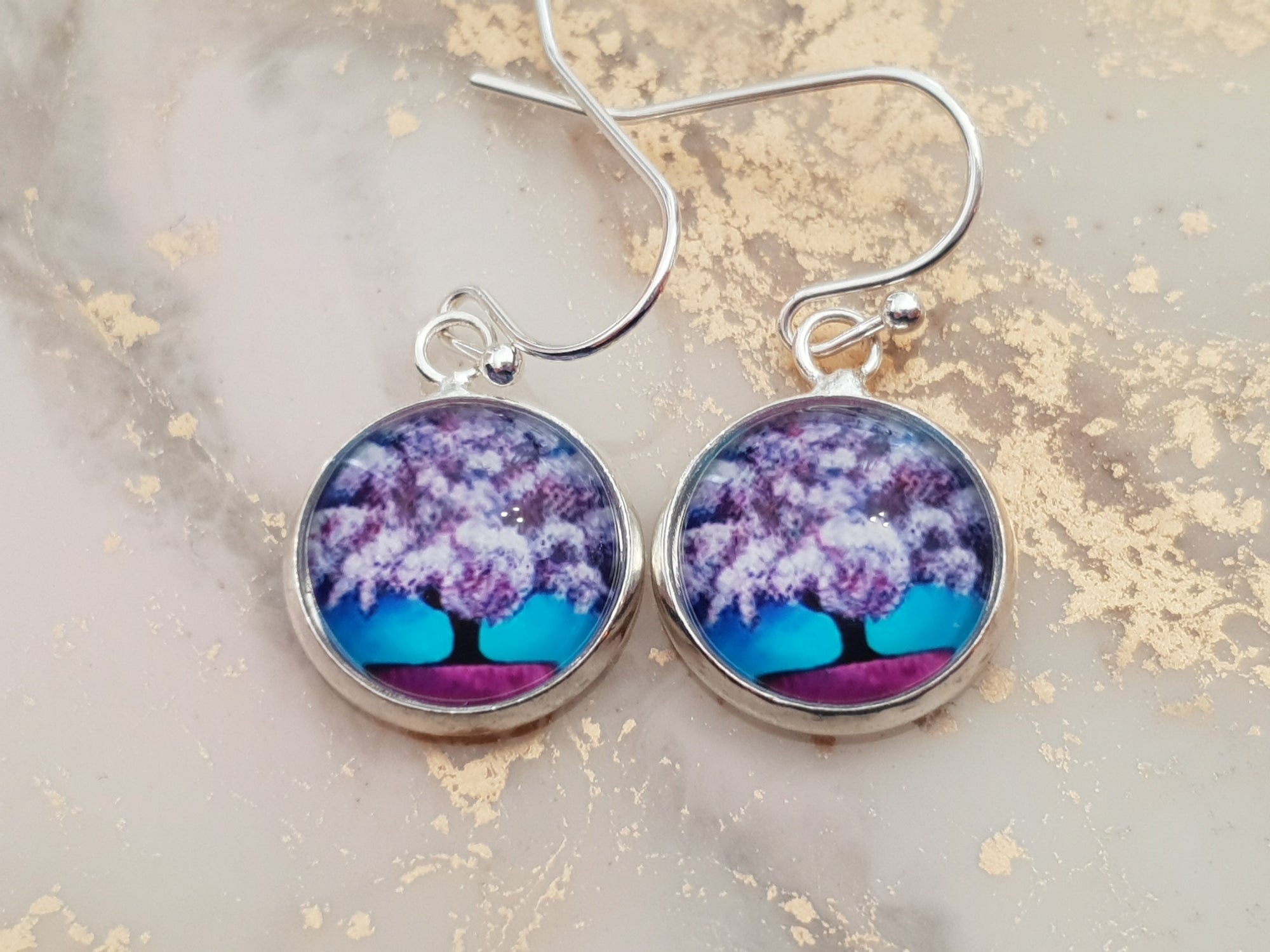 Lavender Trees Dangle Earrings | Ella & Fern