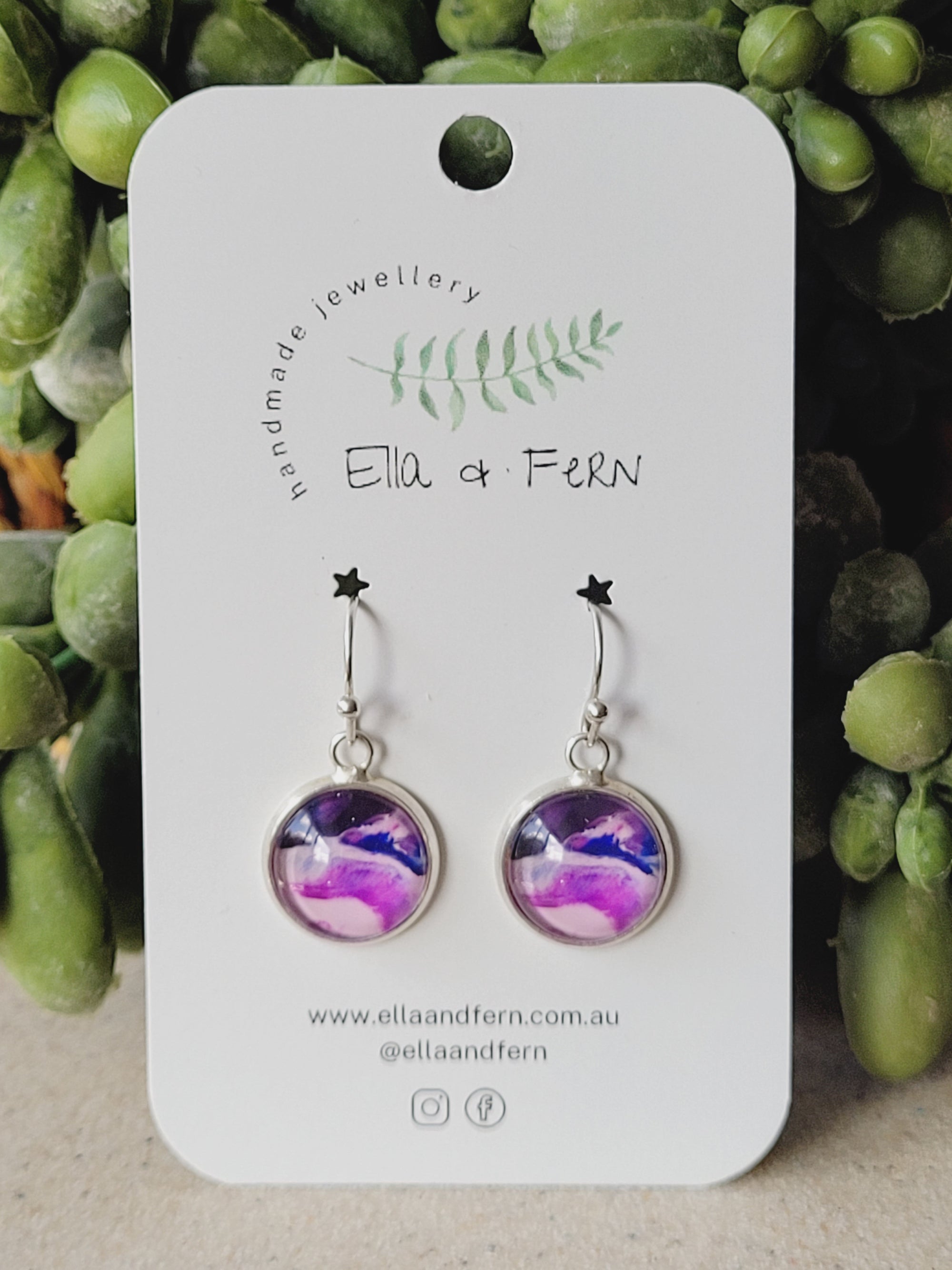 Purple Nights Dangle Earrings | Ella & Fern