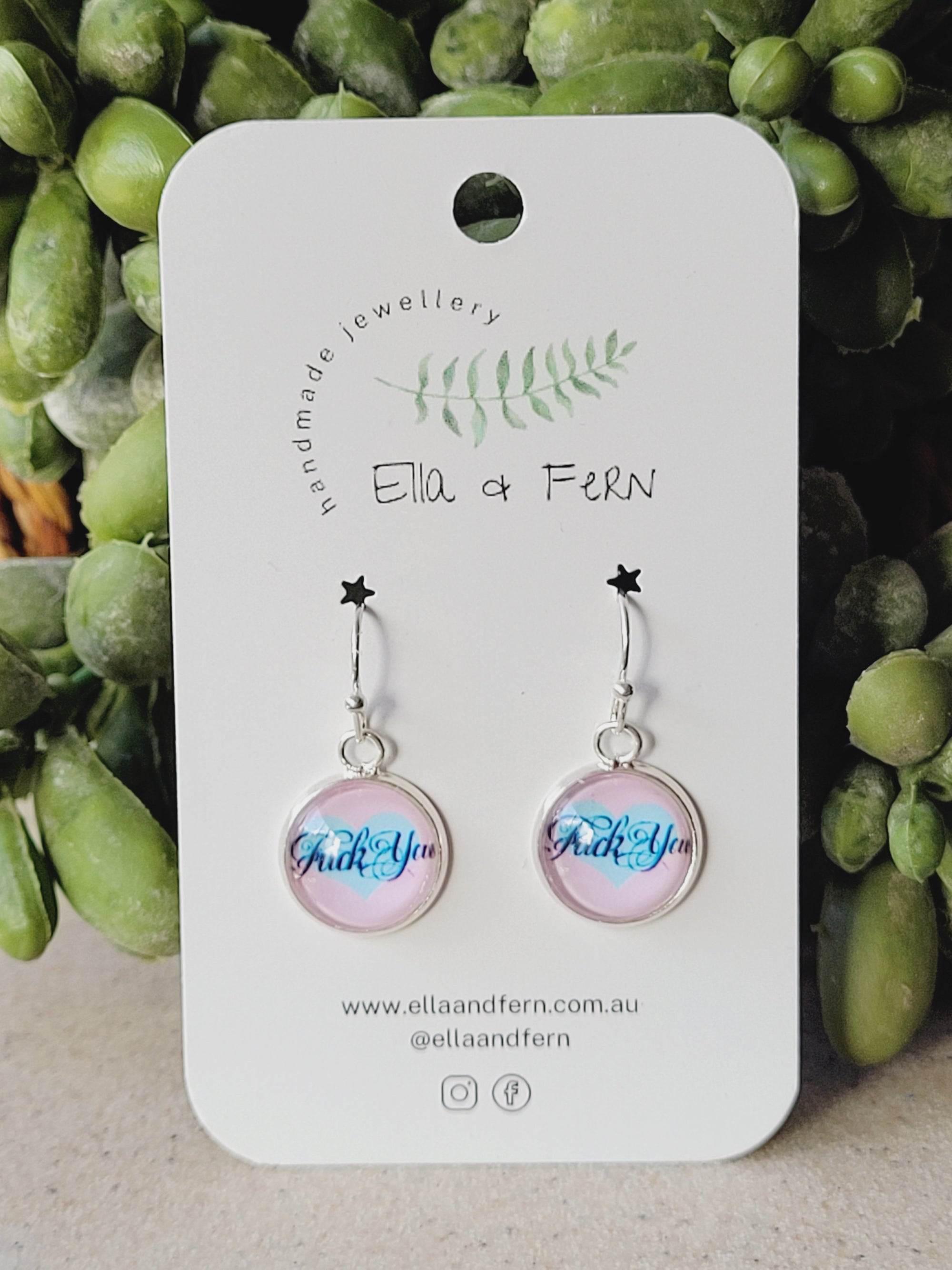 F*ck You Dangle Earrings | Ella & Fern