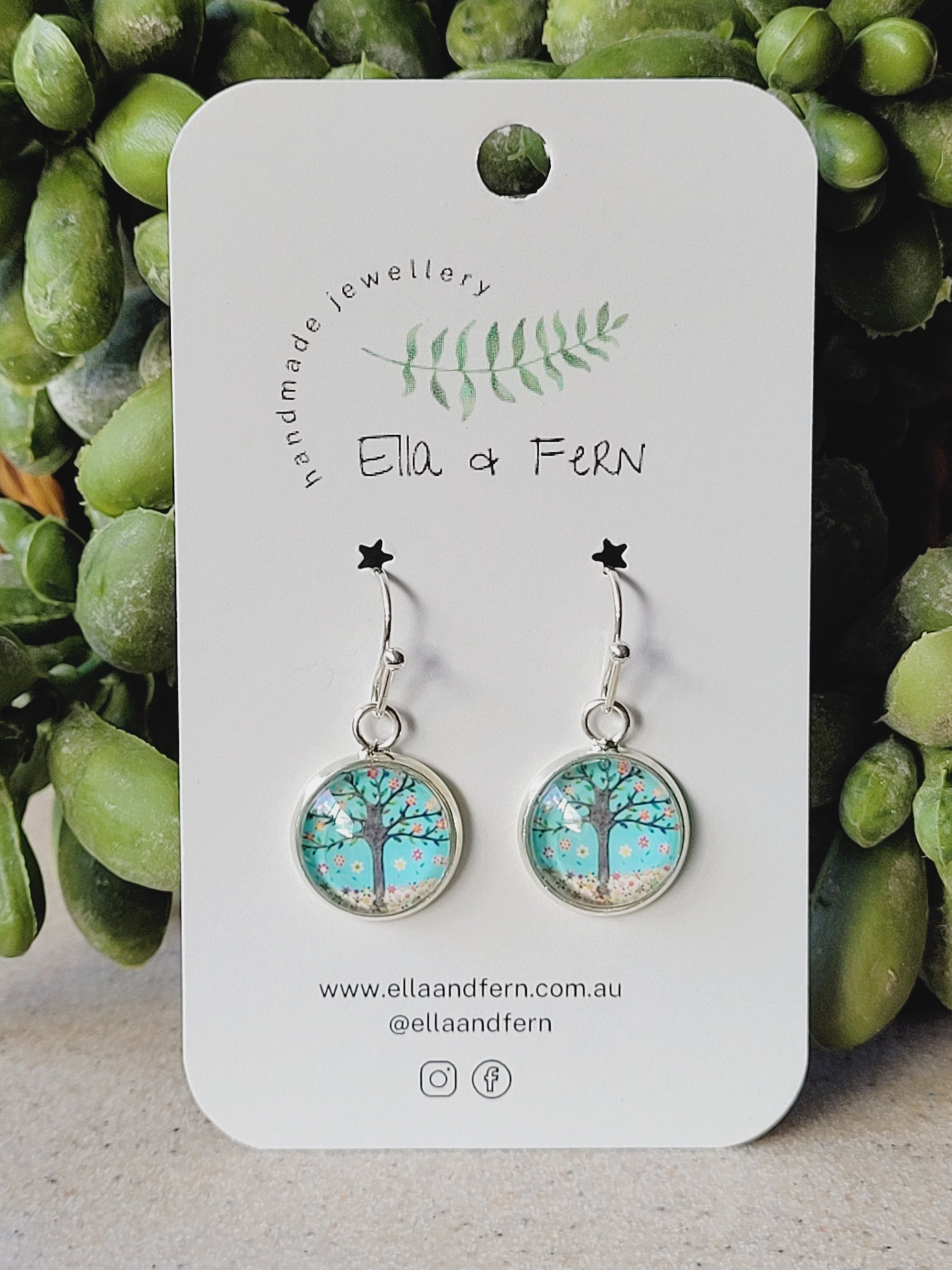 Pastel Tree Dangle Earrings | Ella & Fern