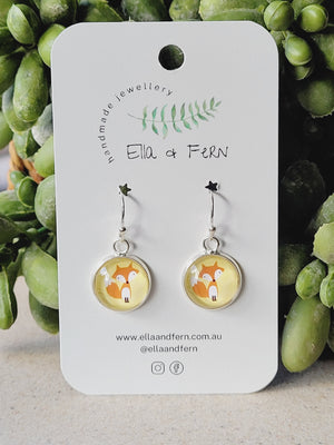 Foxy Yellow Dangle Earrings | Ella & Fern