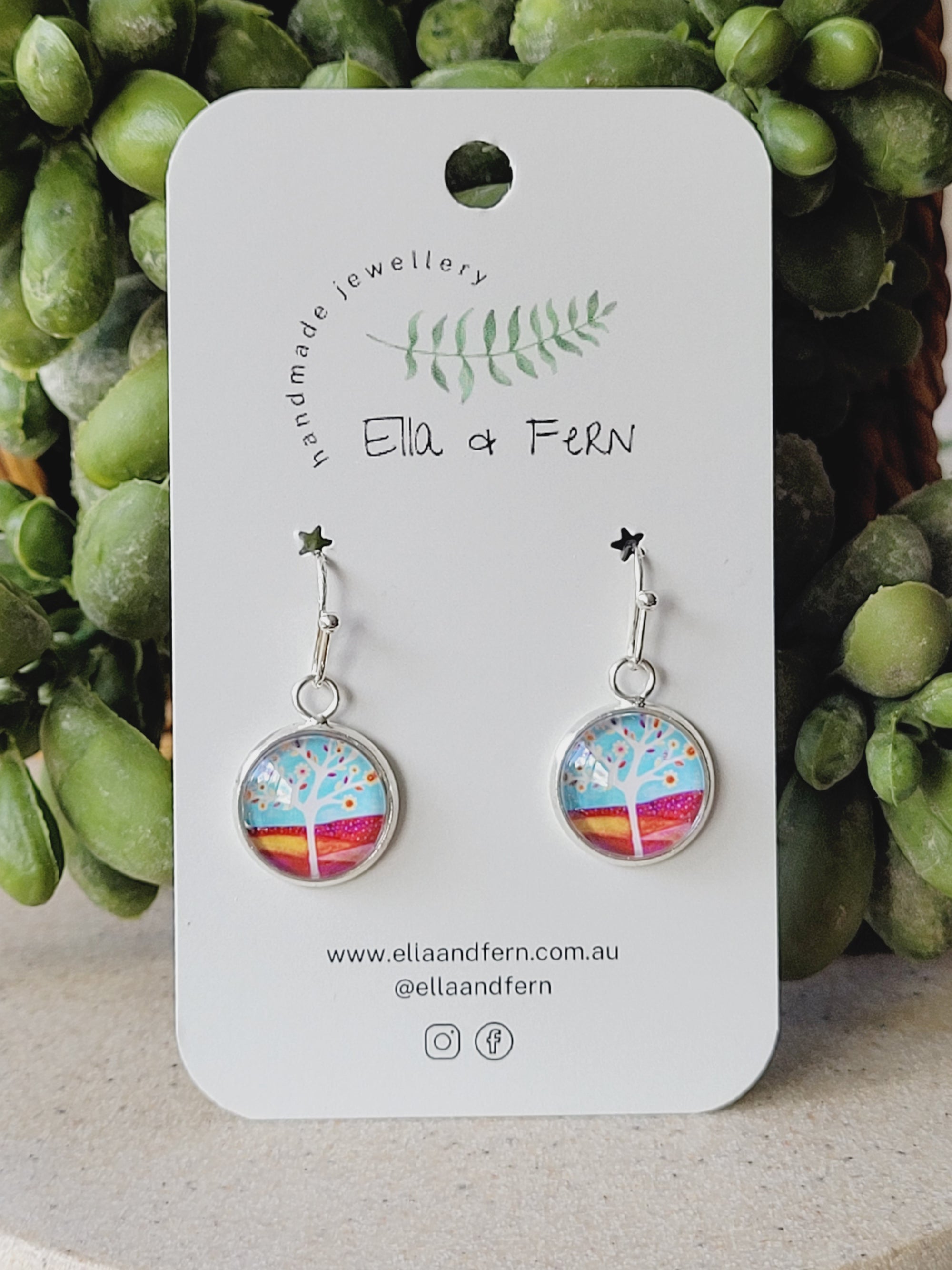 Autumn Oak Tree Dangle Earrings | Ella & Fern
