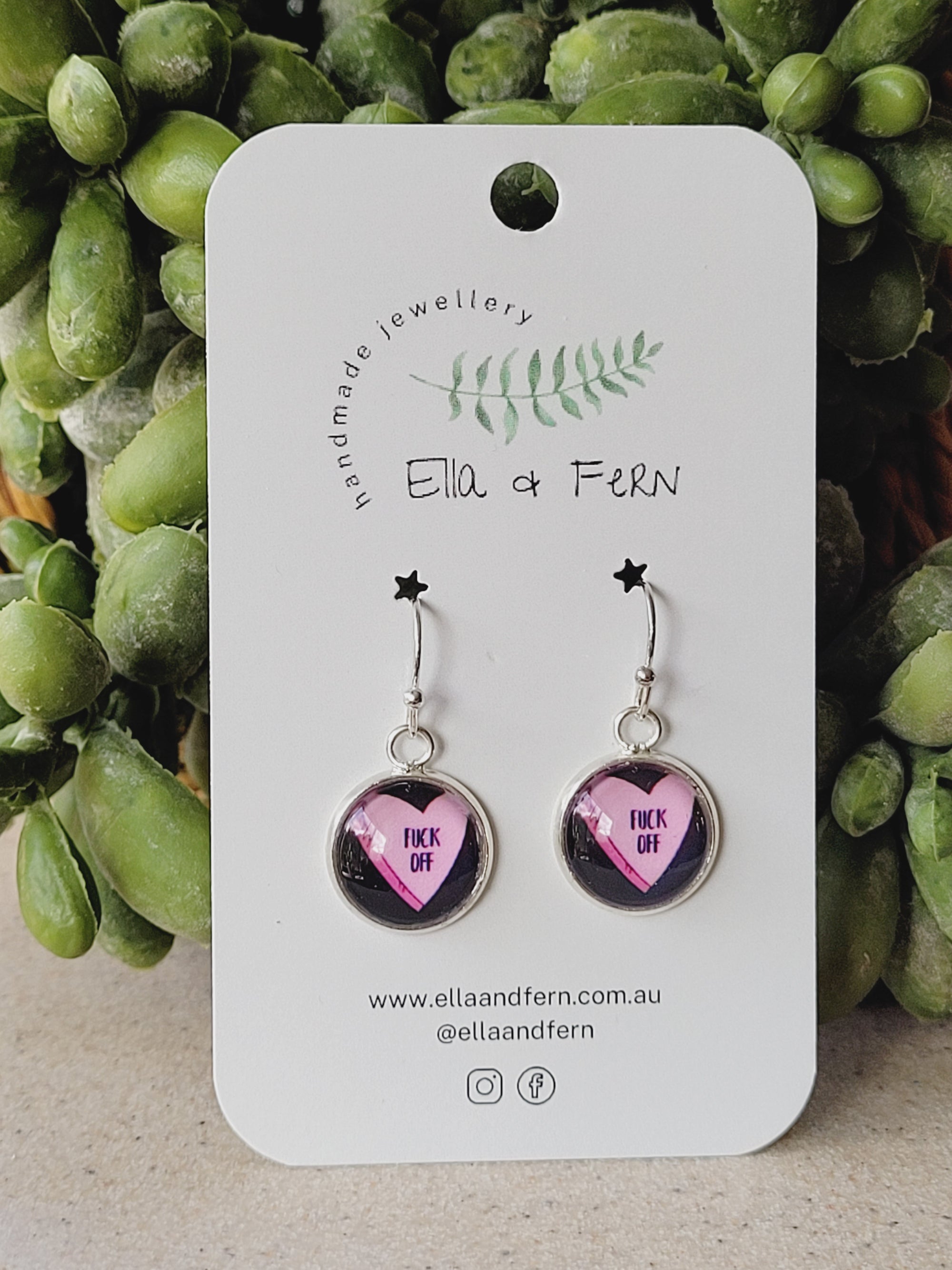 F*ck Off Dangle Earrings | Ella & Fern