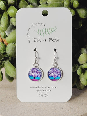 Lavender Trees Dangle Earrings | Ella & Fern