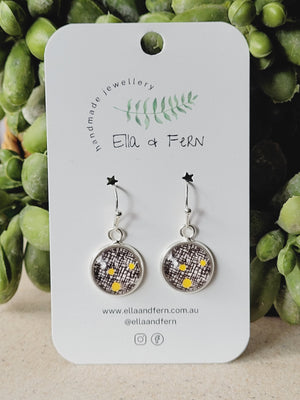 Yellow Fleck Dangle Earrings | Ella & Fern