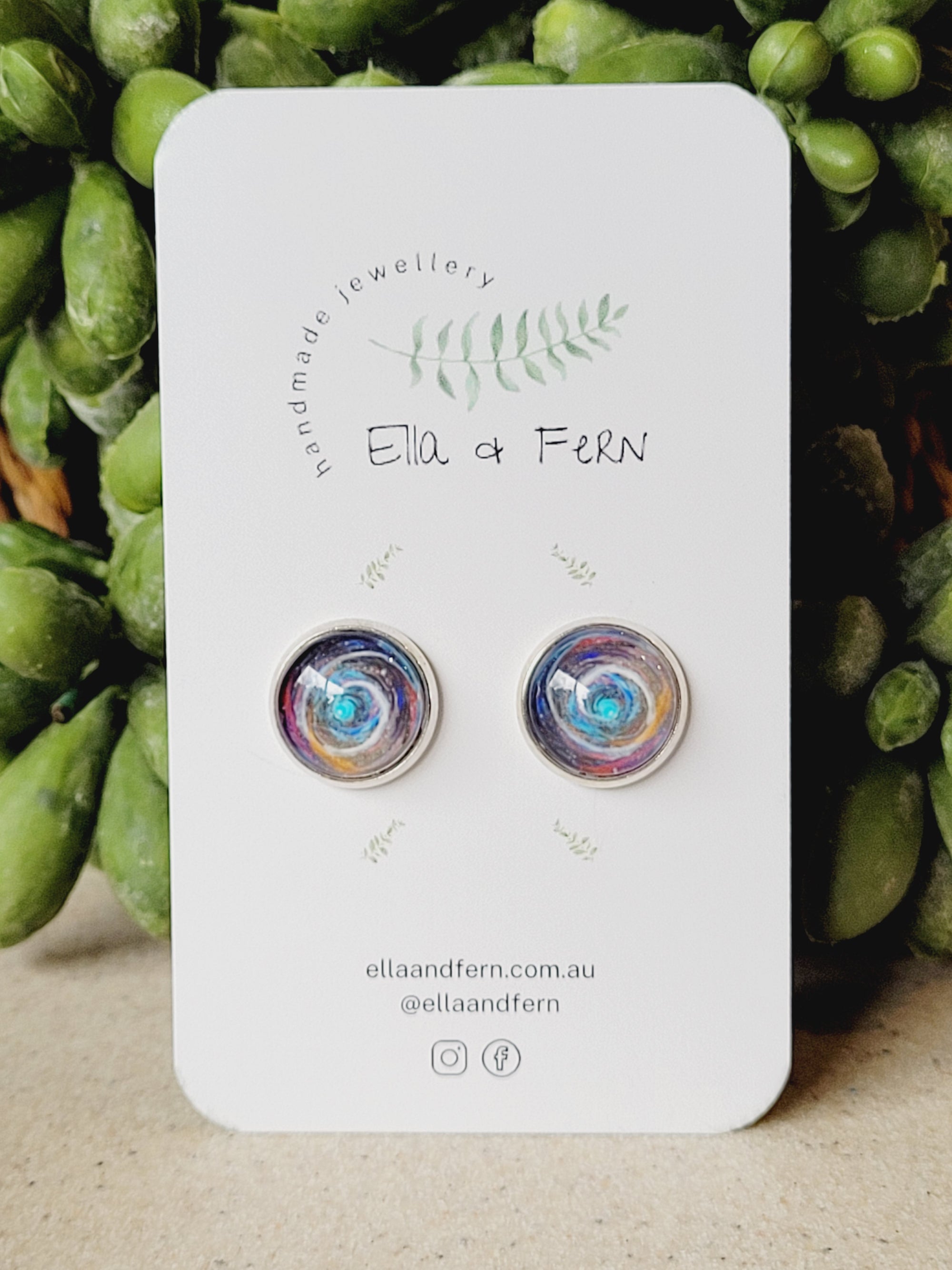 Galaxy Swirl Pop Stud Earring | Ella & Fern