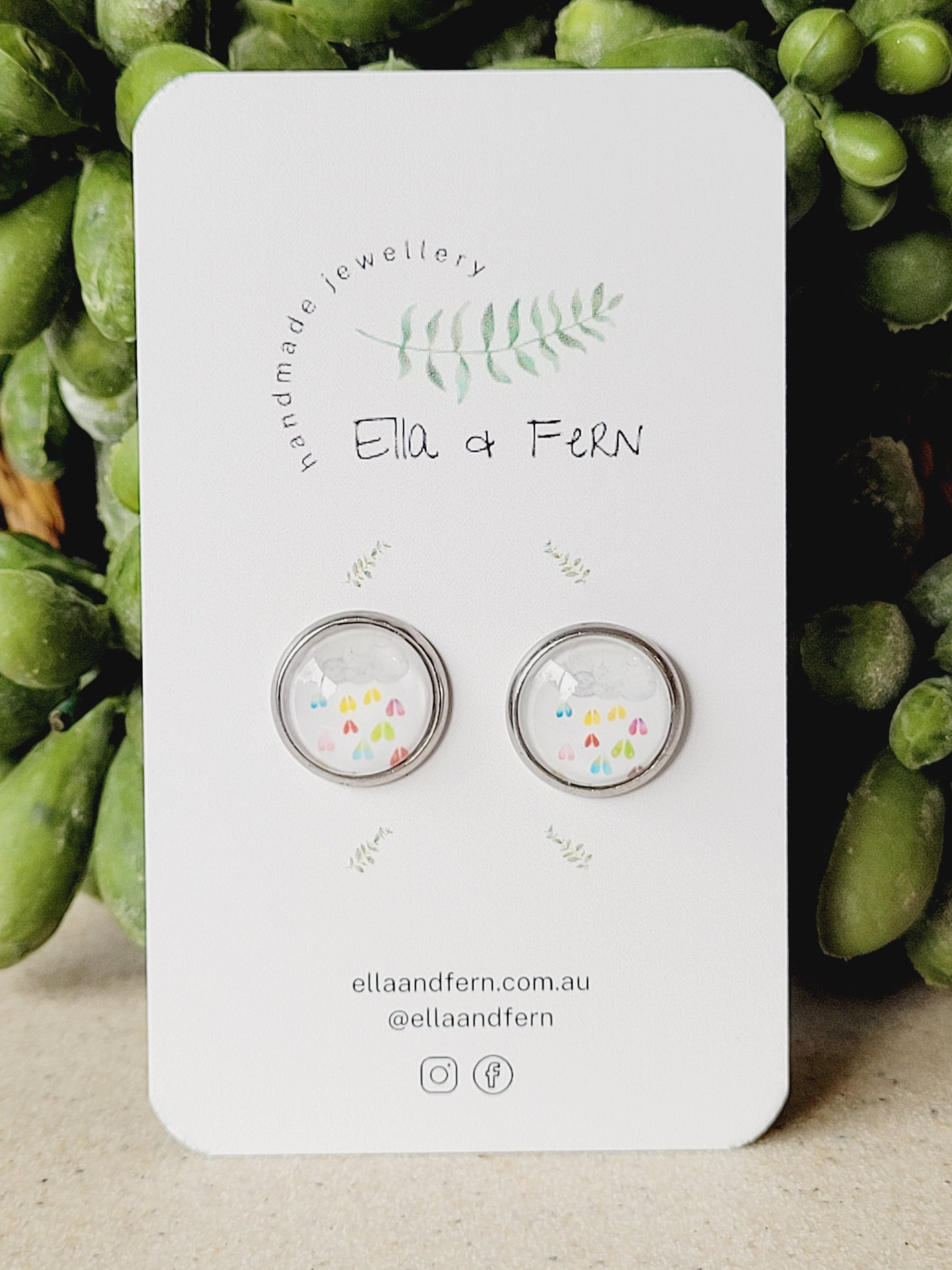 Rainy Clouds Pop Stud Earrings | Ella & Fern