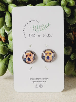 Dog Pop Stud Earrings | Ella & Fern