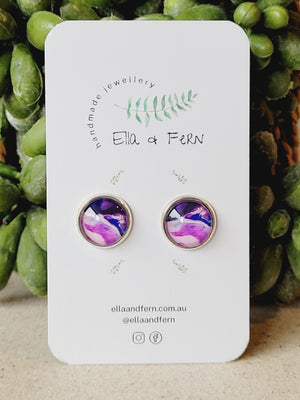 Purple Nights Pop Stud Earrings | Ella & Fern