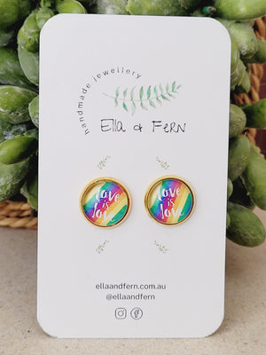 Love is Love Pop Stud Earrings | Ella & Fern