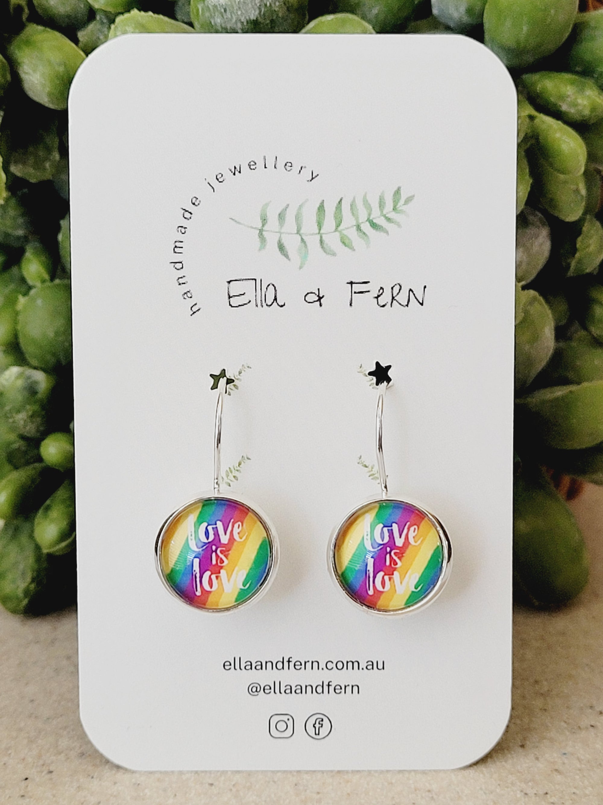 Love is Love Lever Back Earrings | Ella & Fern