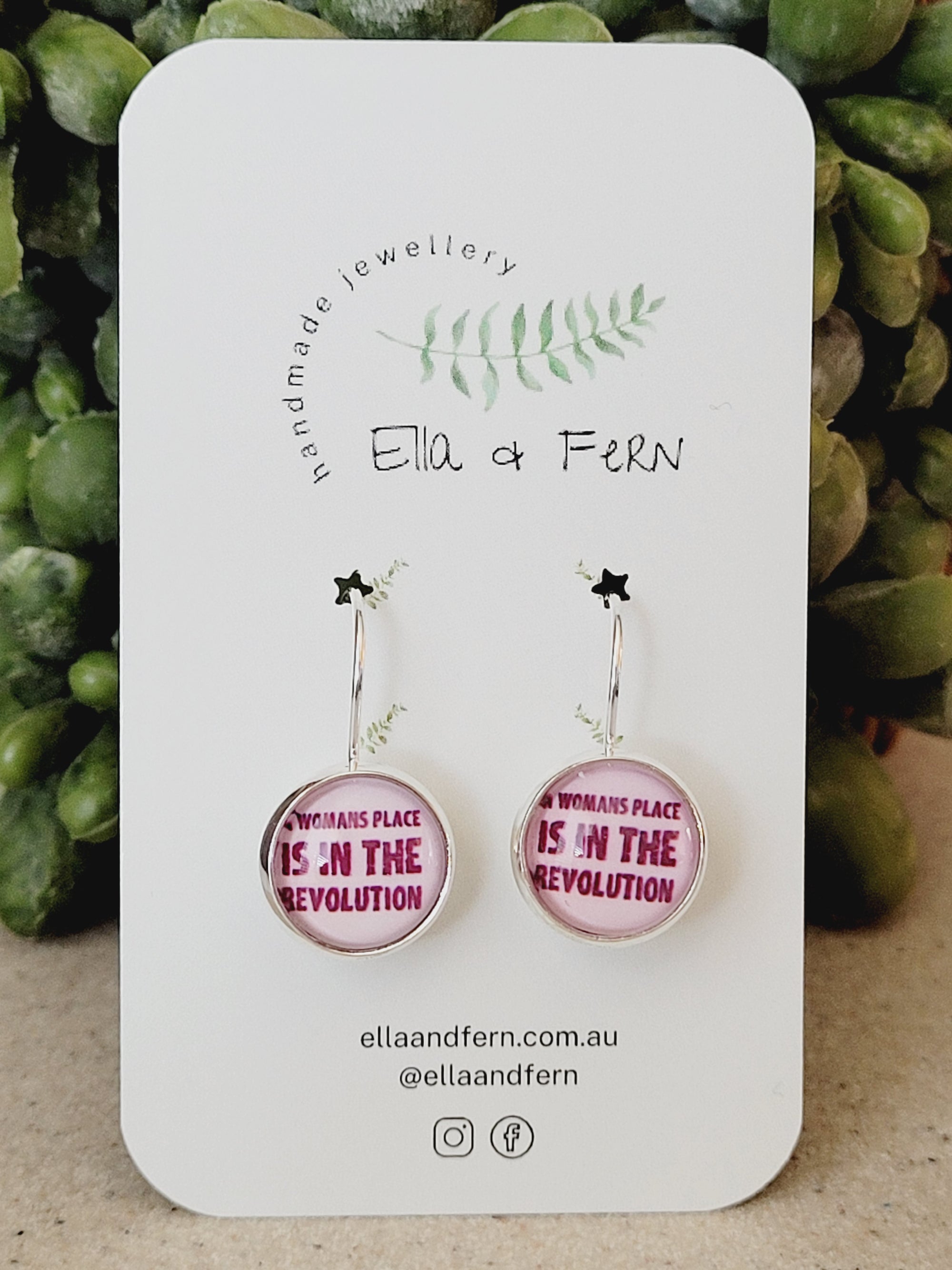 A Woman's Place is in the Revolution Lever Back Earrings | Ella & Fern