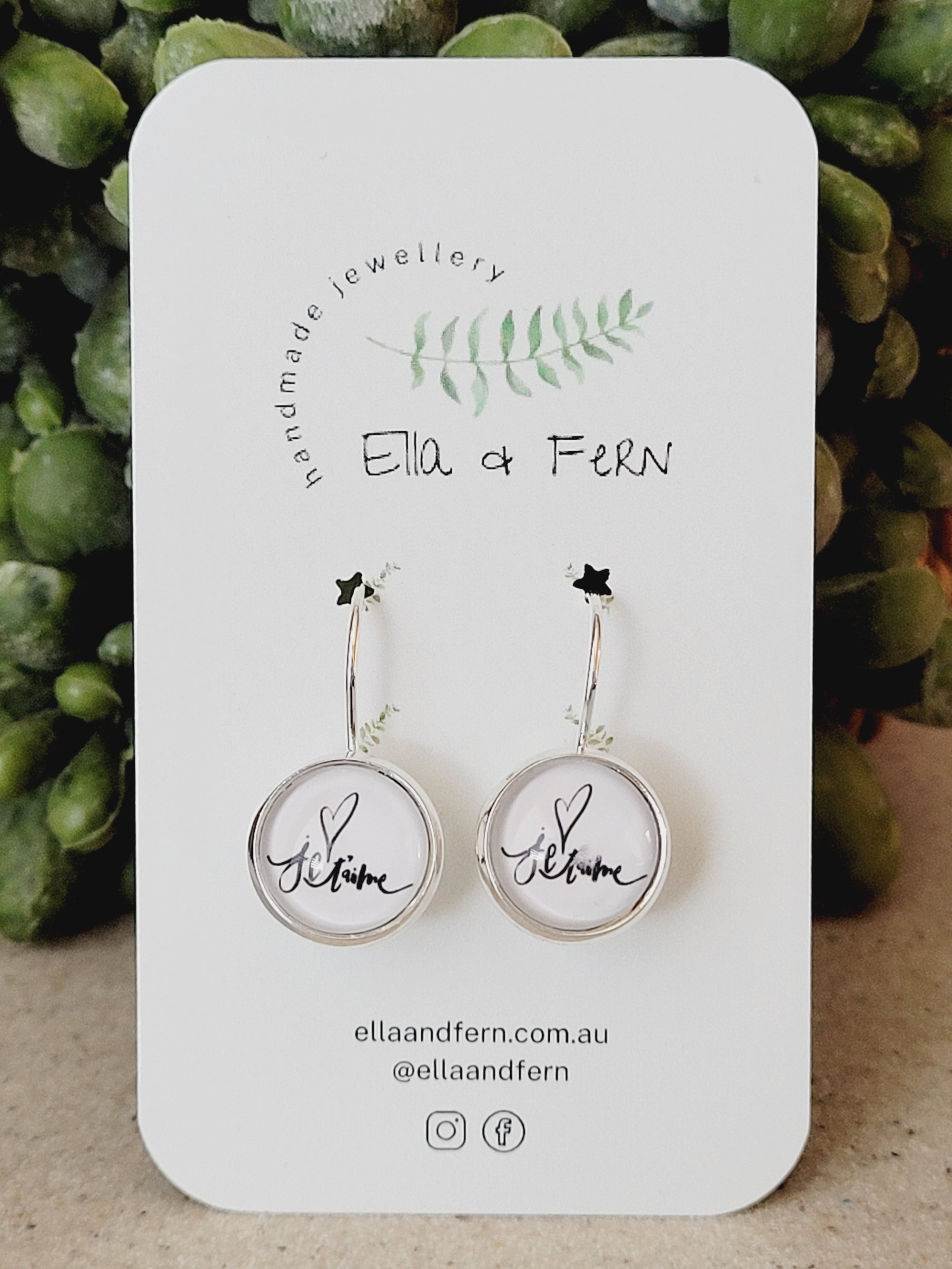 Je T'aime Lever Back Earrings | Ella & Fern