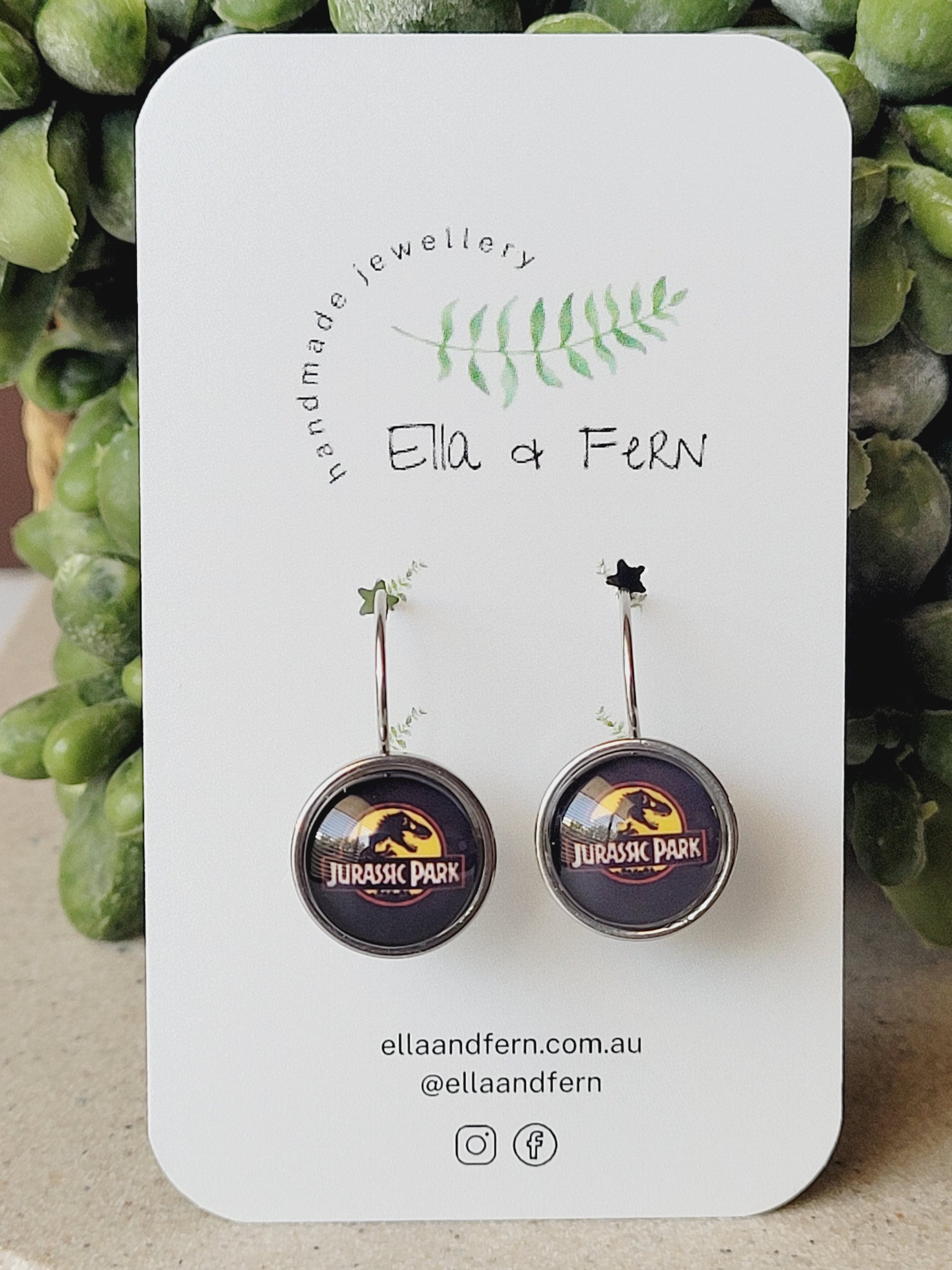 Jurassic Park Lever Back Earrings | Ella & Fern