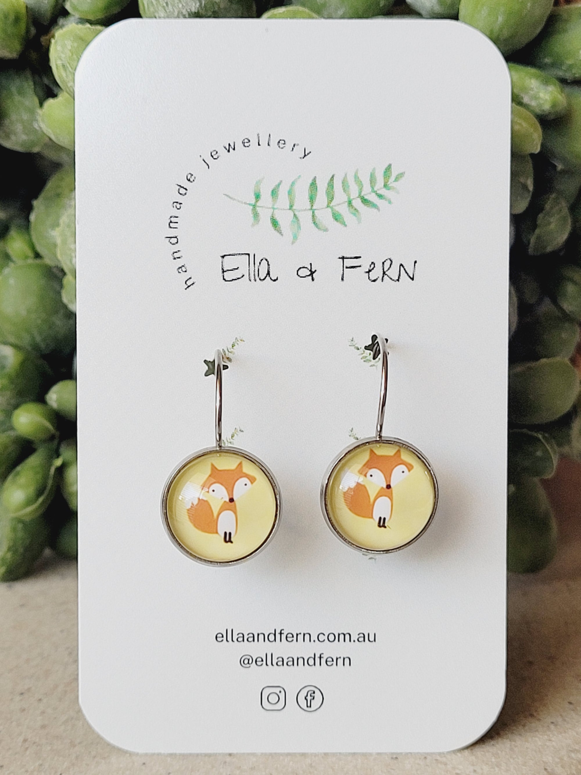 Foxy Yellow Lever Back Earrings | Ella & Fern