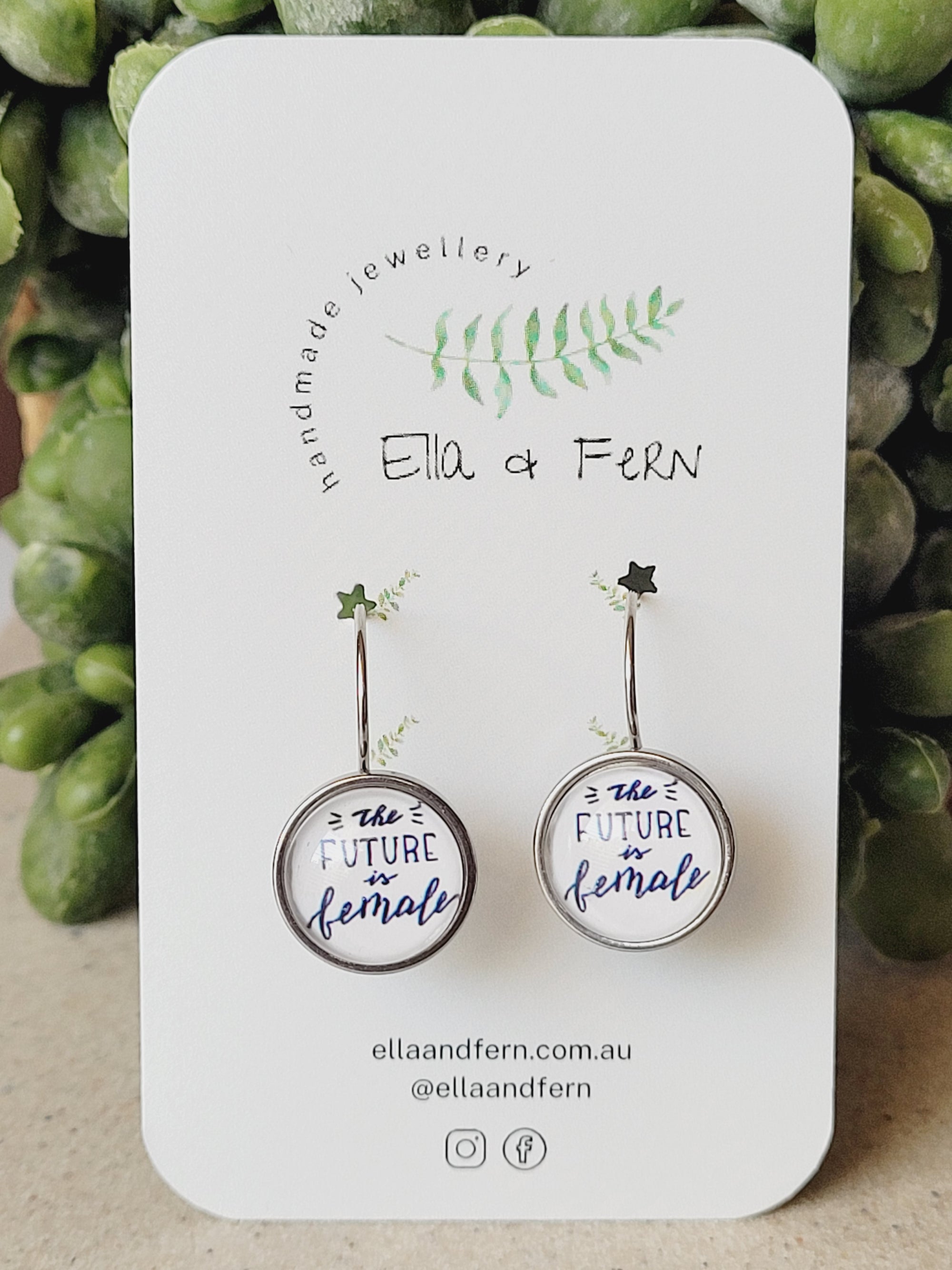 The Future is Female Lever Back Earrings | Ella & Fern