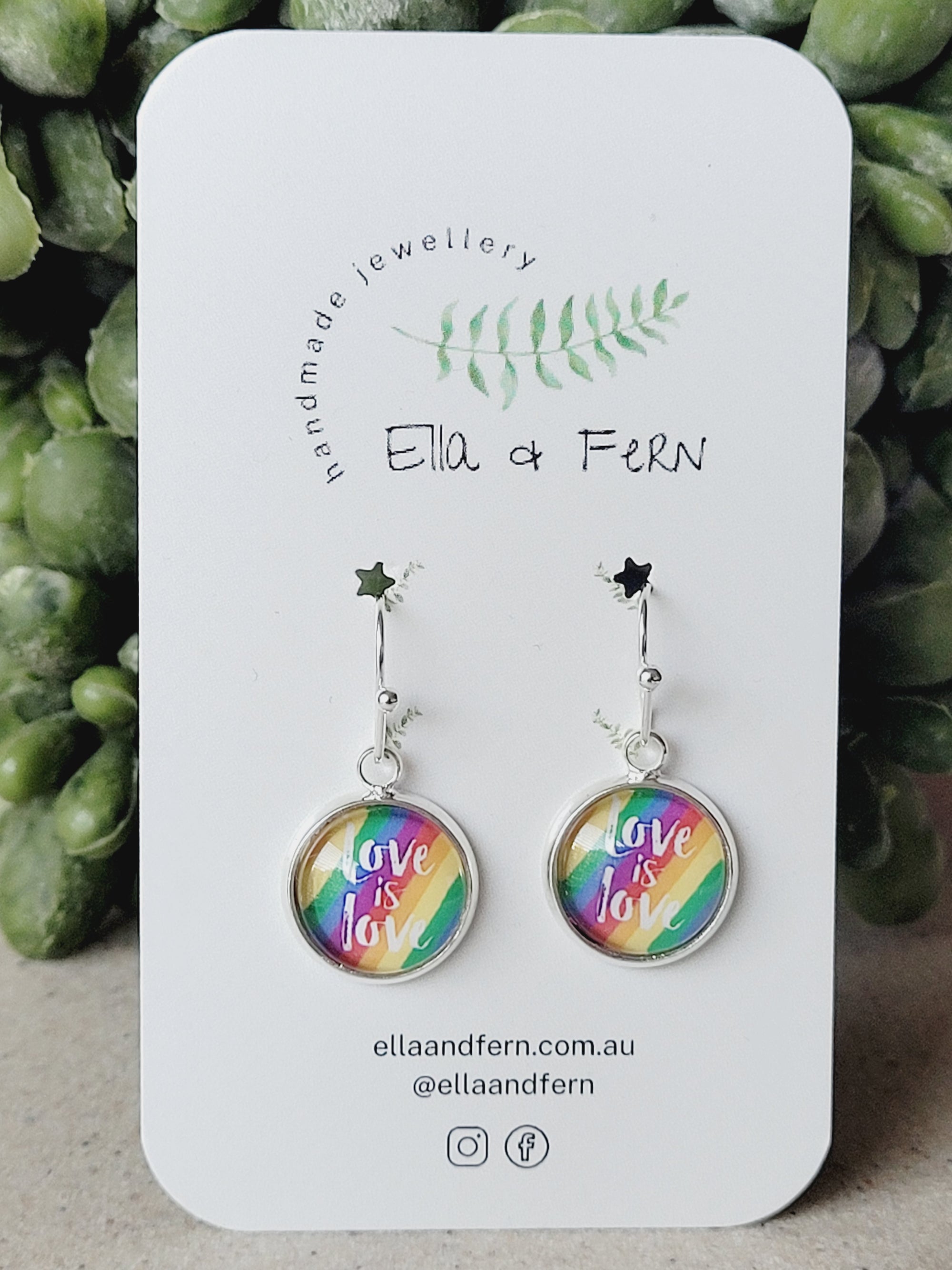 Love is Love Dangle Earrings | Ella & Fern