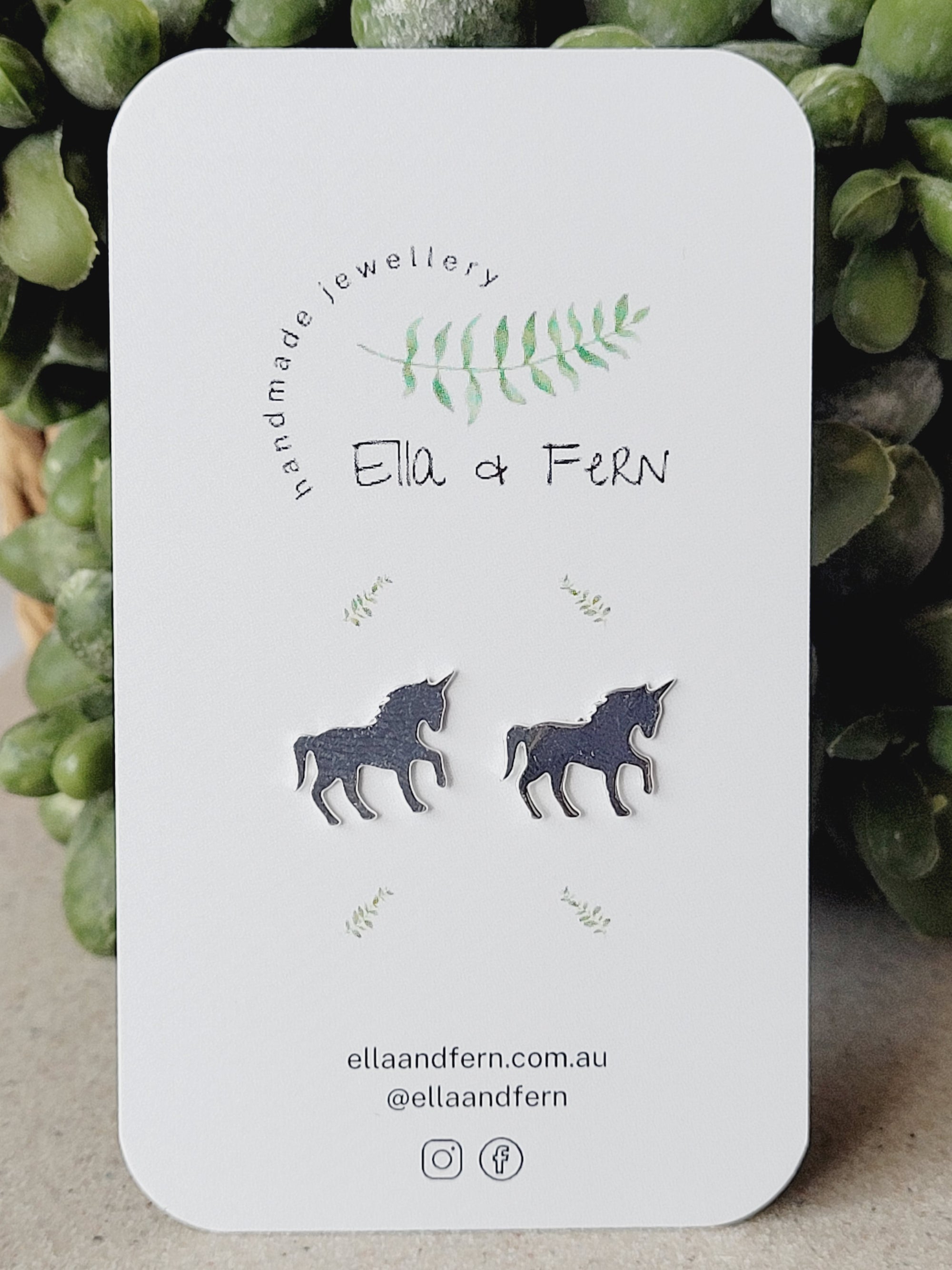 Unicorns Metal Earrings | Ella & Fern