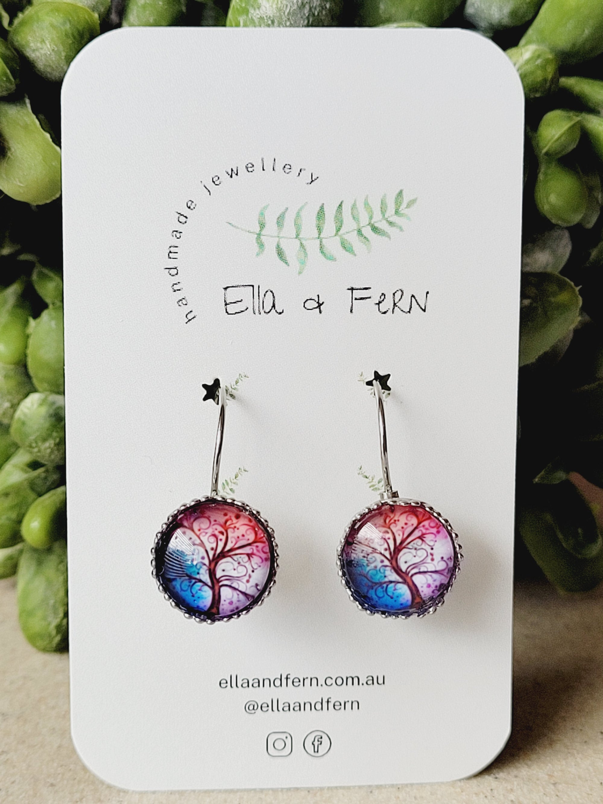 Tree Lever Back Earrings | Ella & Fern