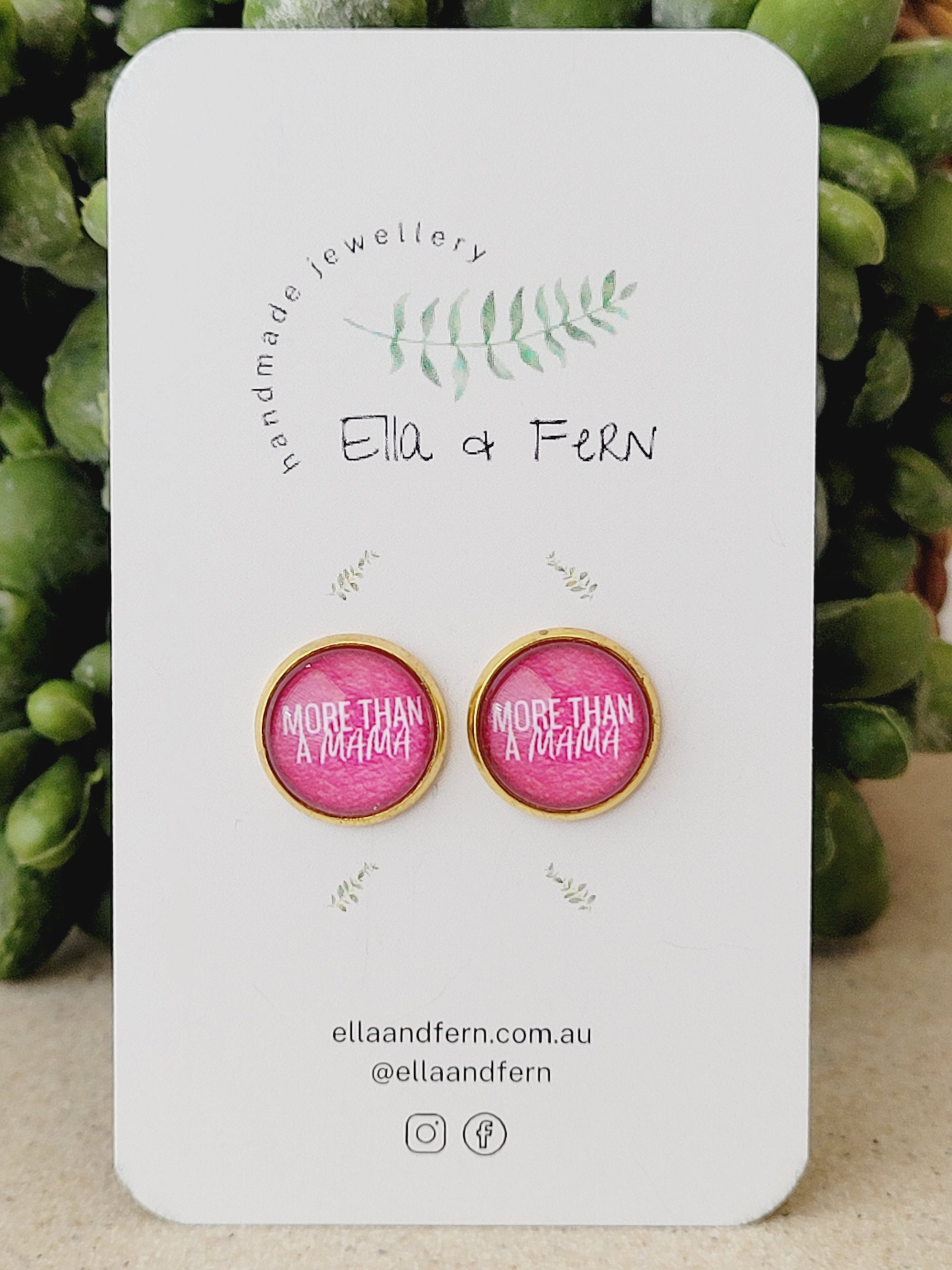 More Than A Mama Pop Stud Earrings | Ella & Fern