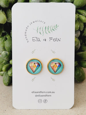Diamond in the Sky Pop Stud Earrings | Ella & Fern
