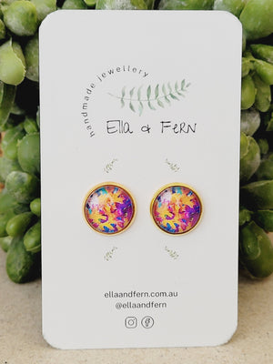 Leafy Pop Stud Earrings | Ella & Fern