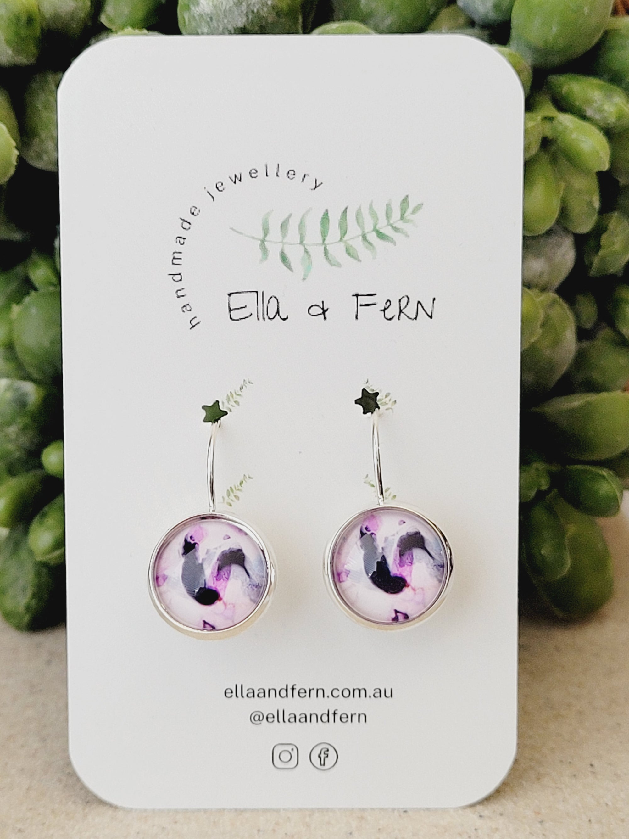 Swirly Lever Back Earrings | Ella & Fern