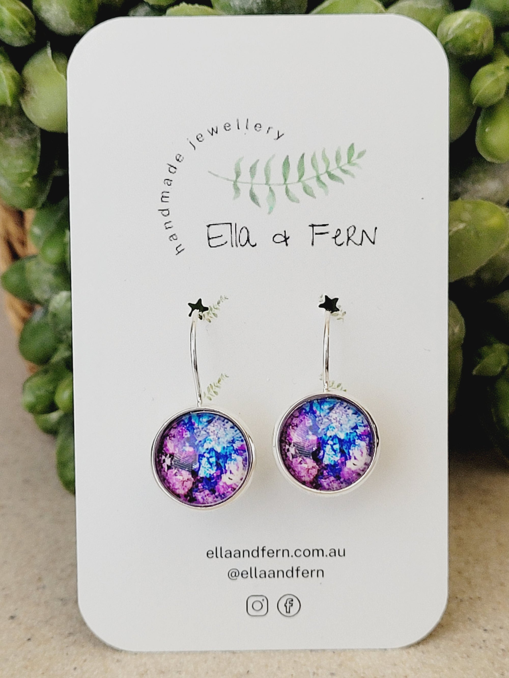 Periwinkle Blur Lever Back Earrings | Ella & Fern