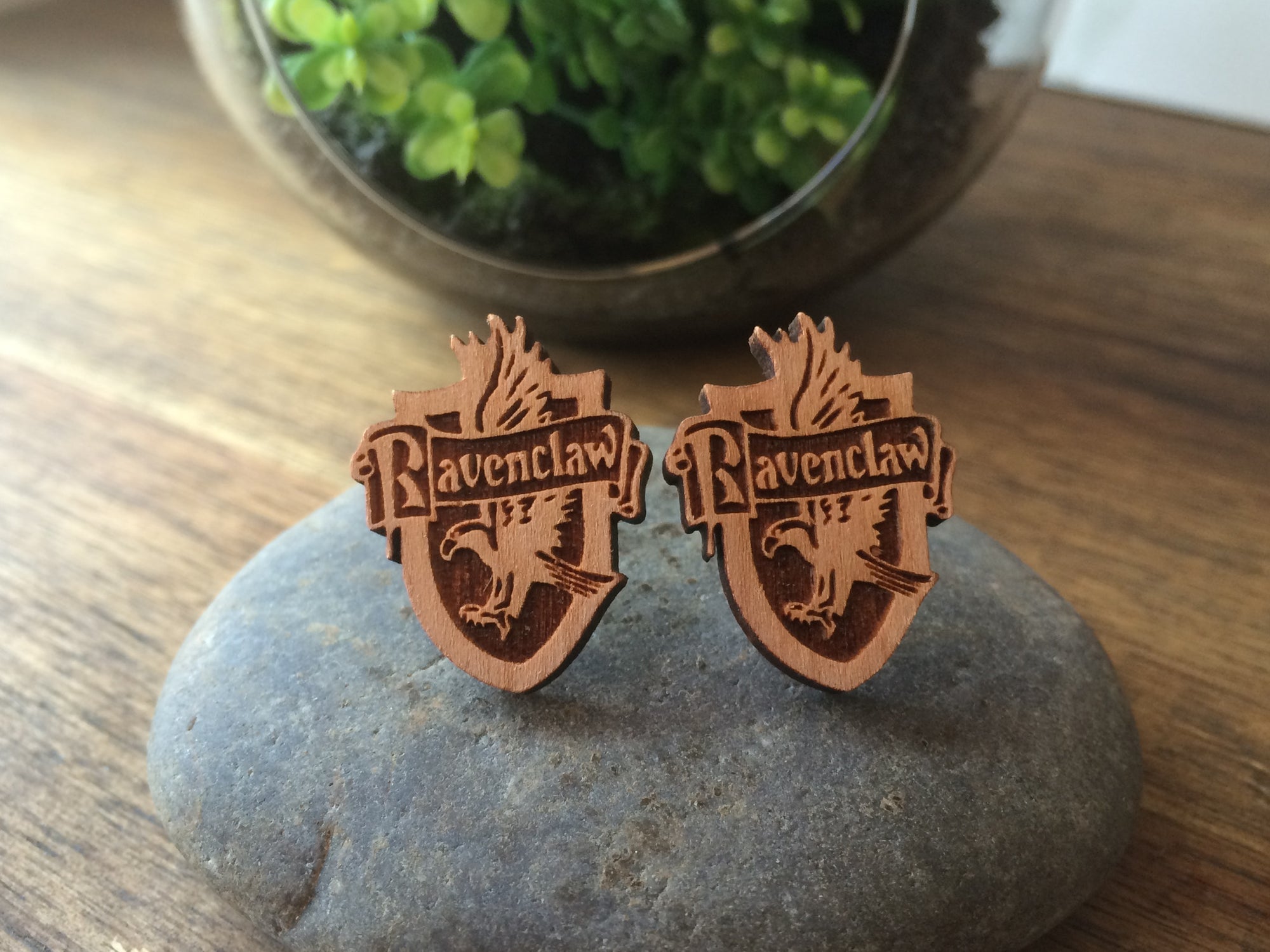Ravenclaw House Wooden Stud Earrings | Ella & Fern