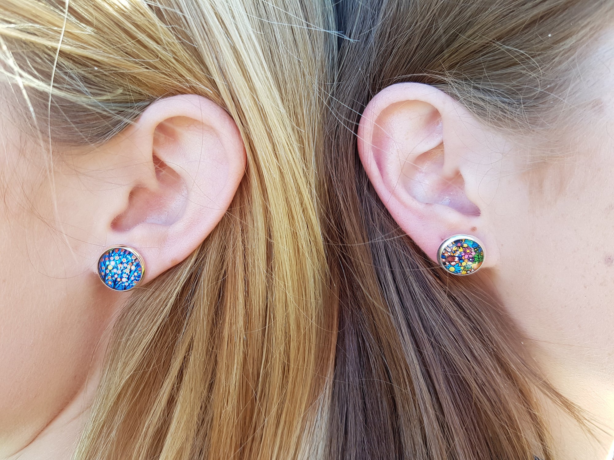 Gold Leaf Apricot Stud Earrings | Ella & Fern